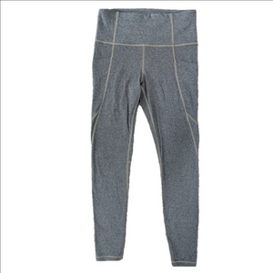 Athleta Salutation Tight Women’s MidRise Heathered Gray Marled Stitch Leggings